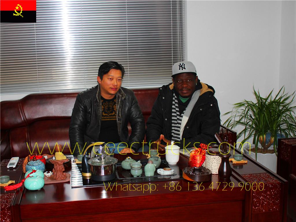 Angola Client Visited Our Factory Inspecting Water Tanker Truck