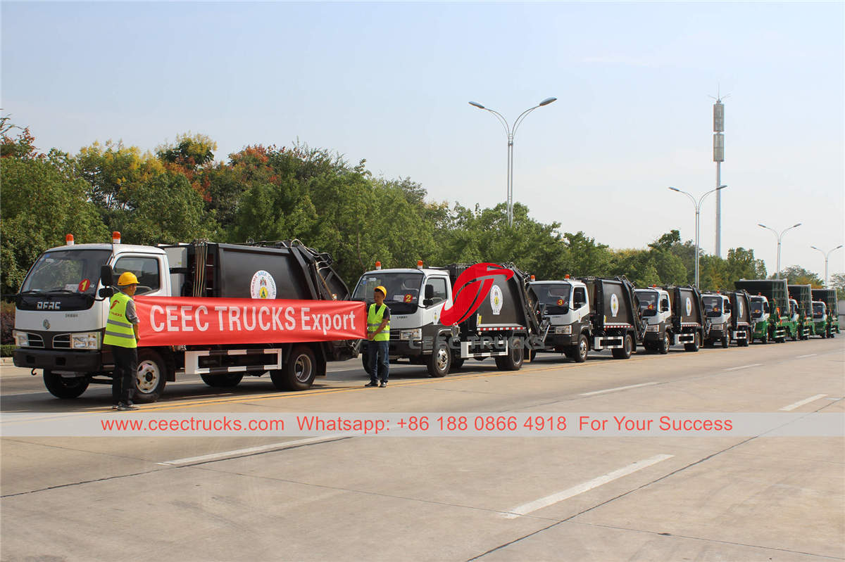 8 units Dongfeng garbage trucks were delivered to Gambia