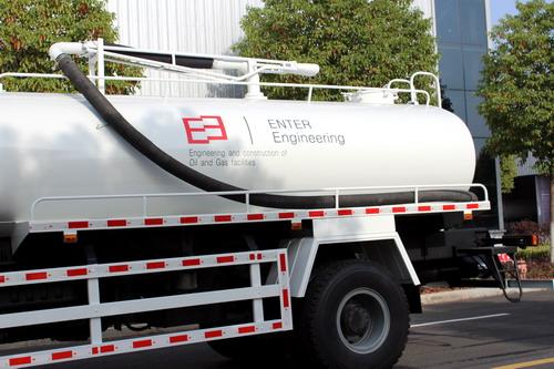 Shacman cesspit emptier export to Uzbekistan 