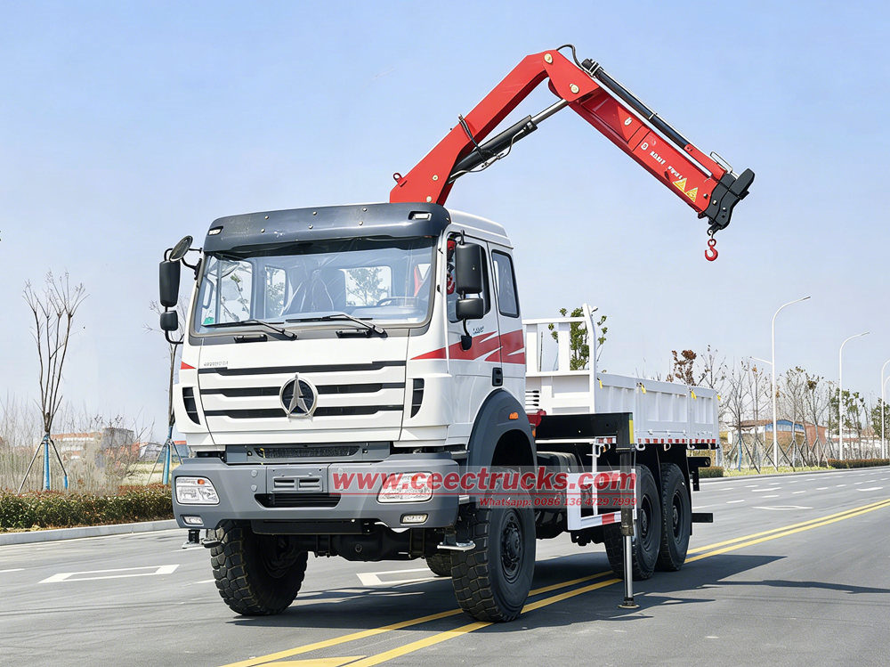 Beiben 6x6 off road knuckle boom truck