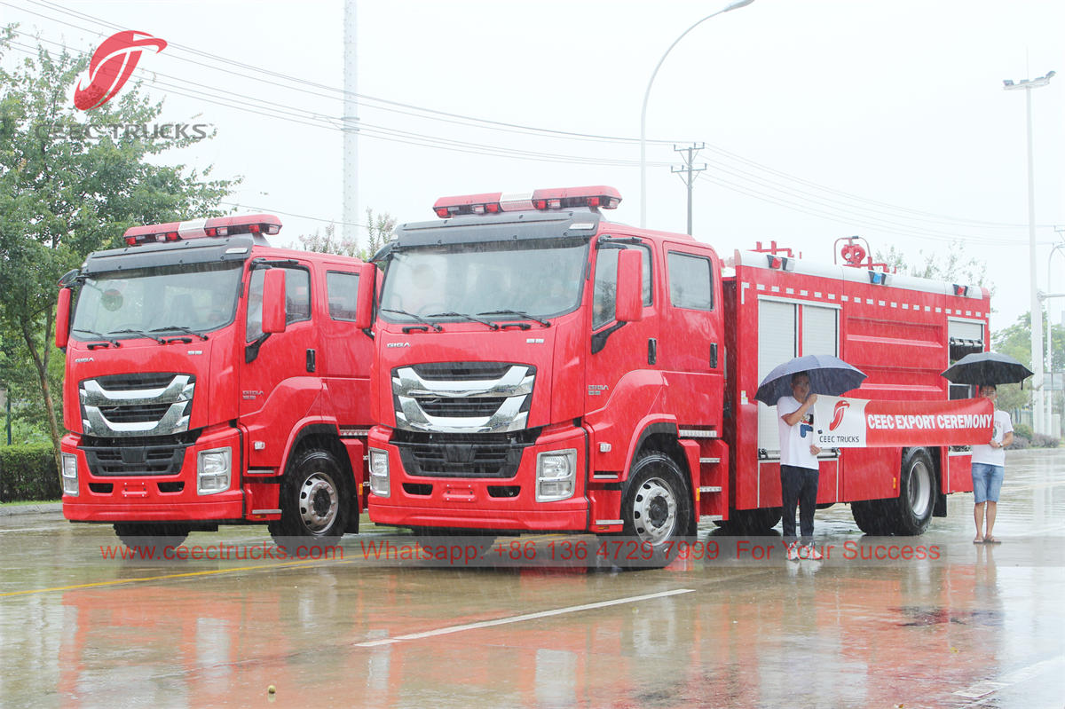 2 units ISUZU GIGA fire truck exported to Mongolia