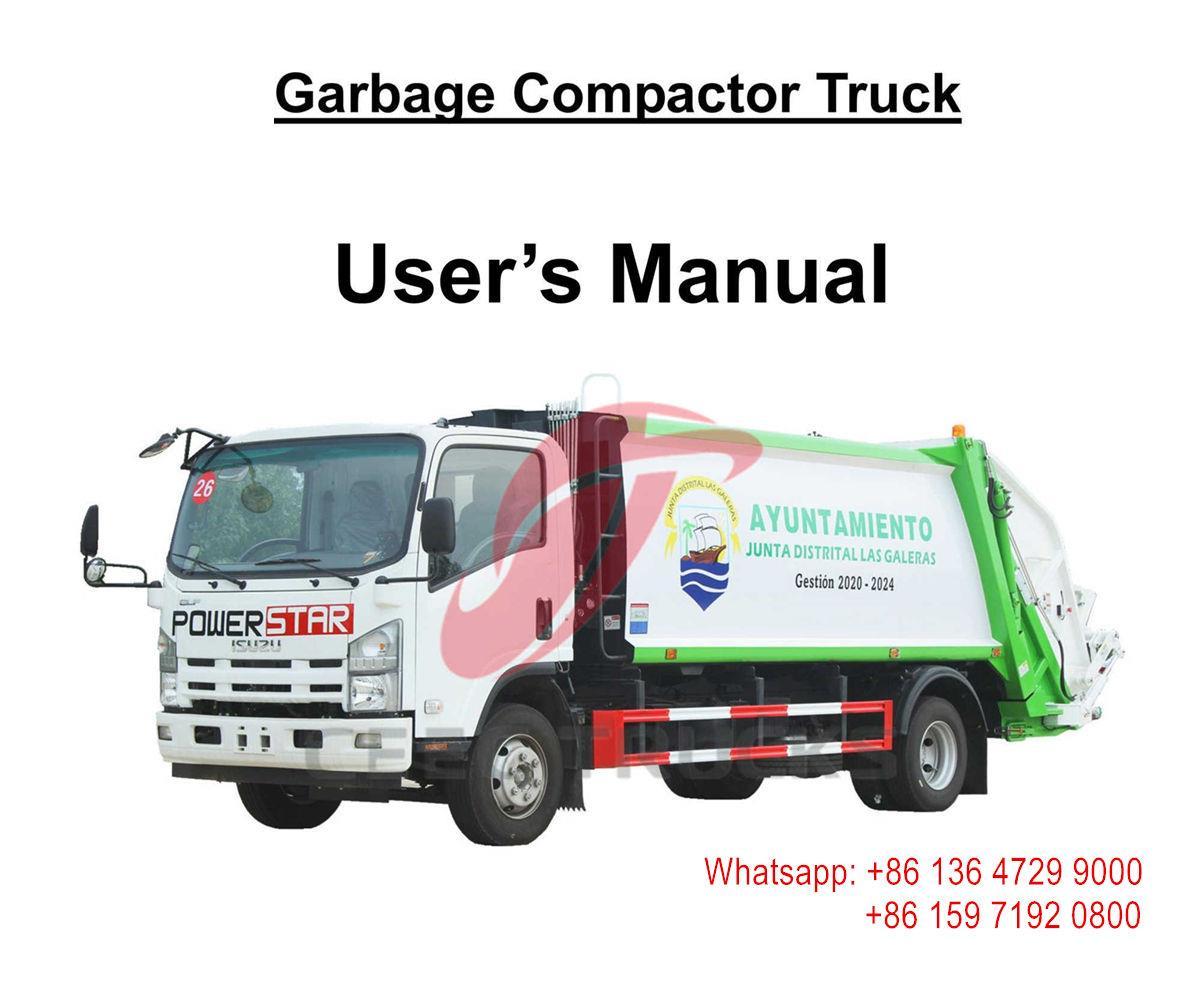 Philippines--ISUZU ELF 10cbm refuse compactor truck Operation Guidance