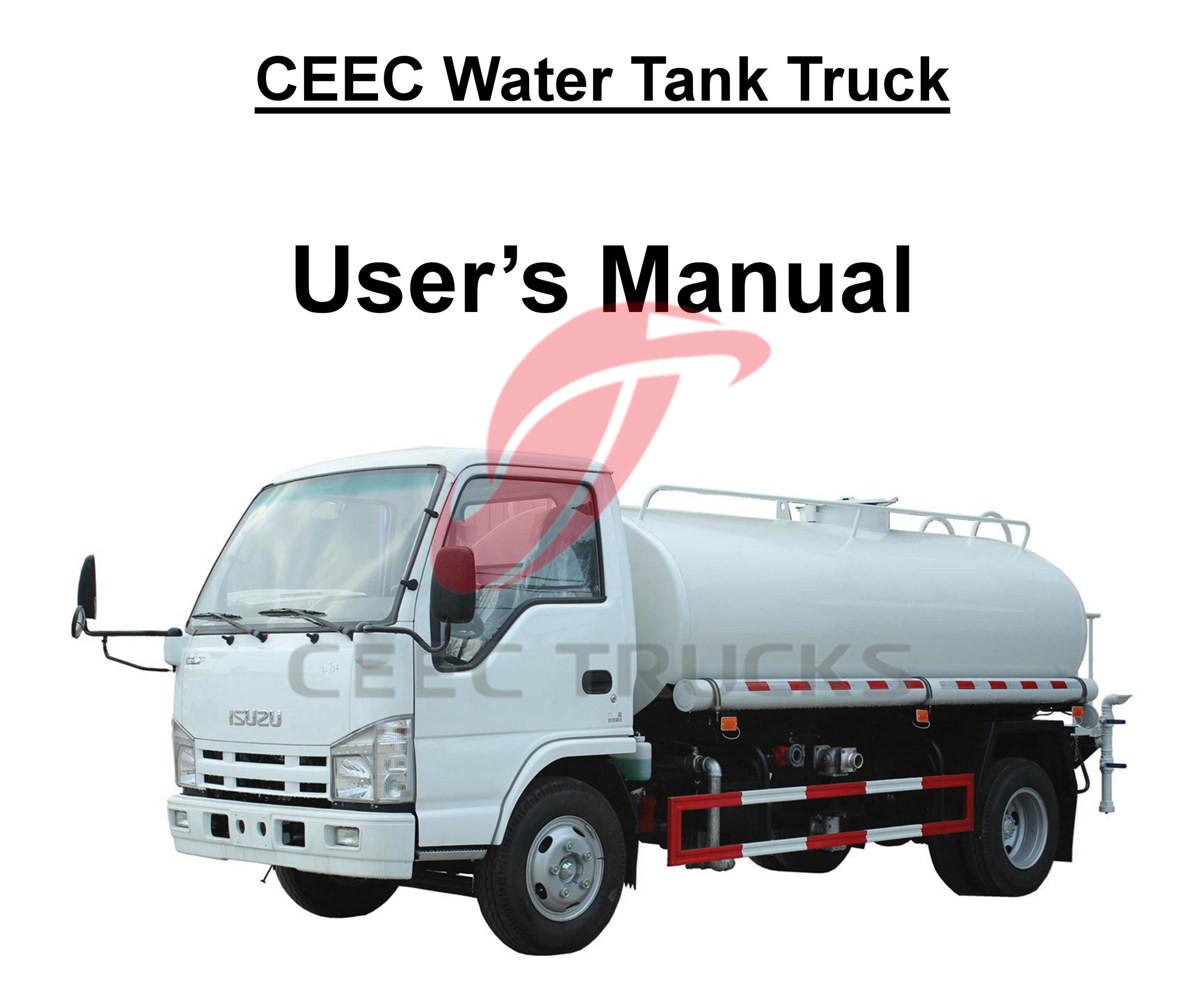 Philippines--ISUZU mini 5000L water tanker truck manual