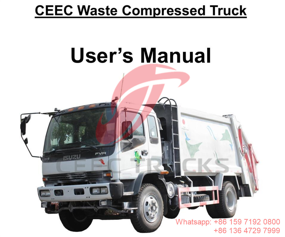 Dominica--ISUZU 10CBM garbage compactor truck manual