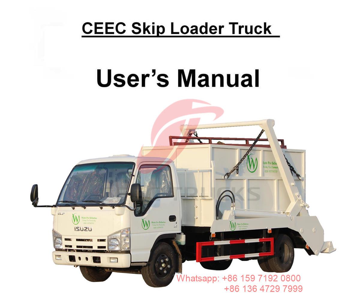 Laos--ISUZU 6cbm skip refuse truck owner manual
