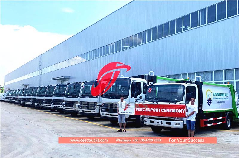 Mali- 30 units isuzu garbage compactor truck for exporting. 