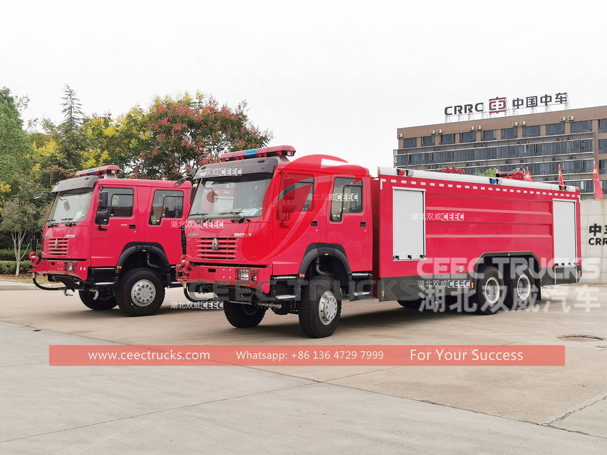 Ghana - 2 units SINOTRUK HOWO 6×6 fire truck exported