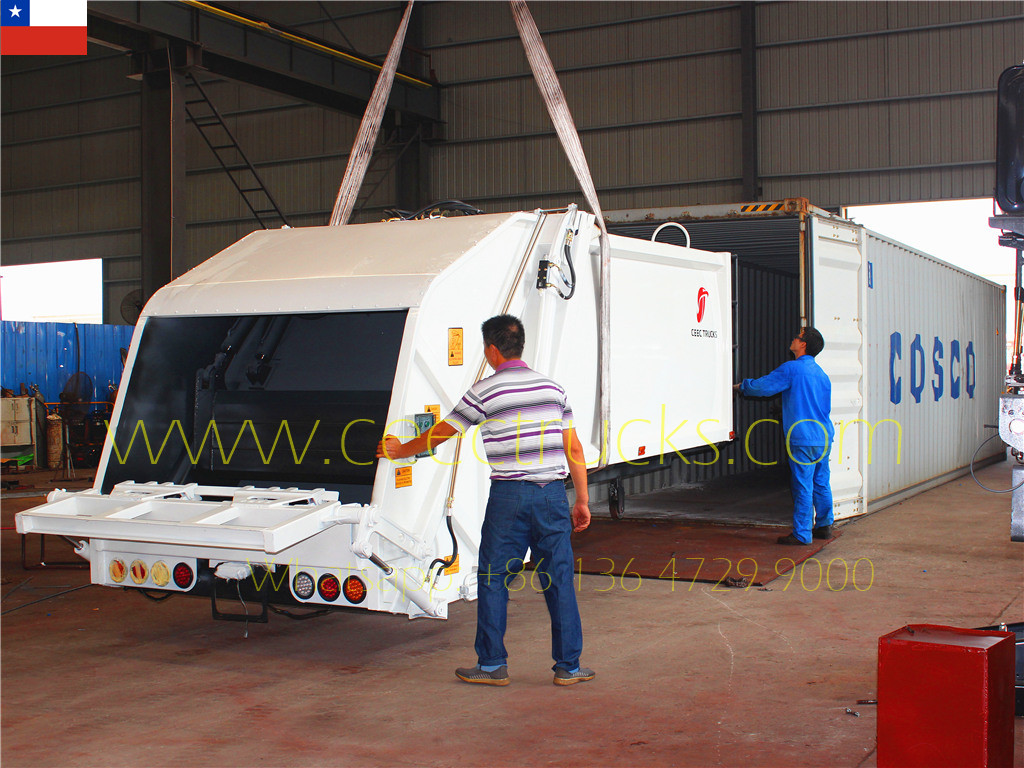 Chile customer purchase 2 units 8CBM garbage compactor superstructure