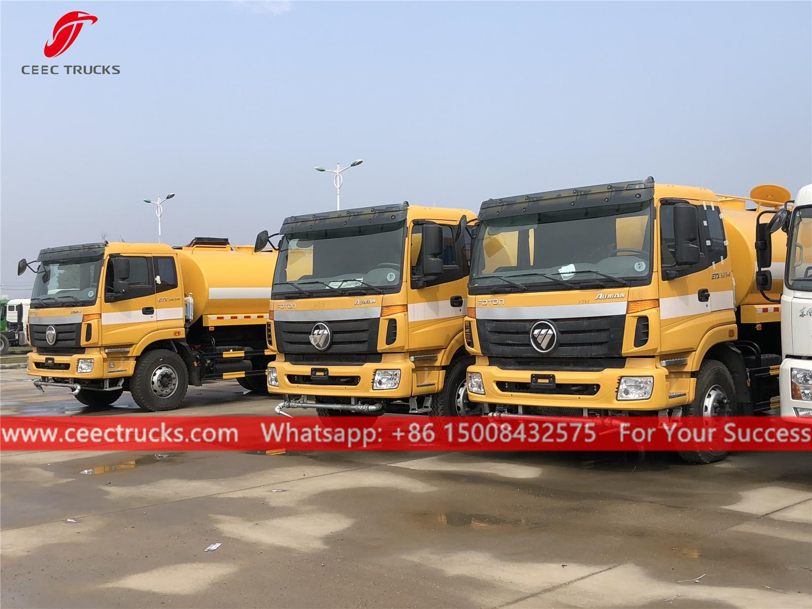5 units FOTON 20 CBM Water tanker trucks were delivered to Uzbekistan