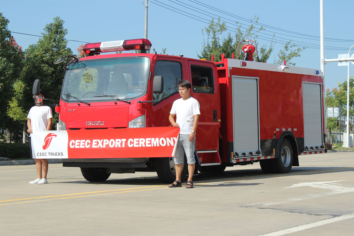 2 units ISUZU foam fire truck were exported to Uzbekistan 