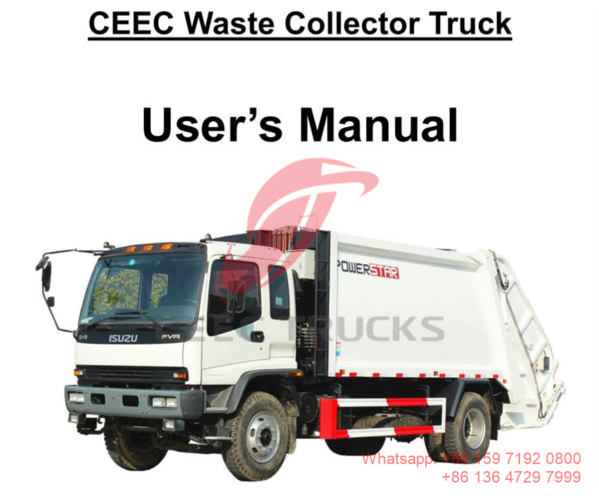 Philippines--ISUZU 12CBM garbage compactor truck manual