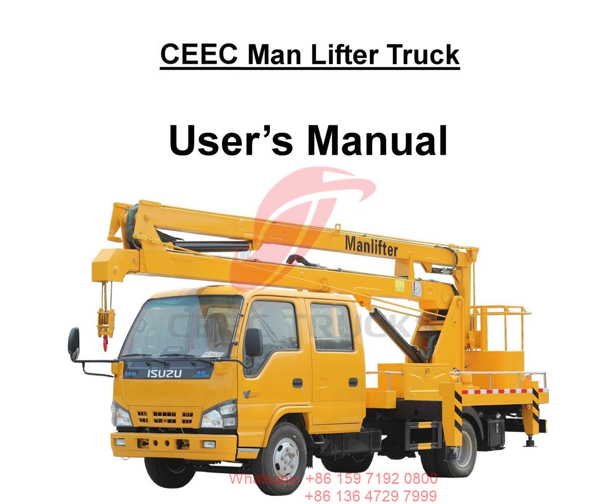 Philippines--ISUZU 16m Man Lifter Truck with Crane Manual