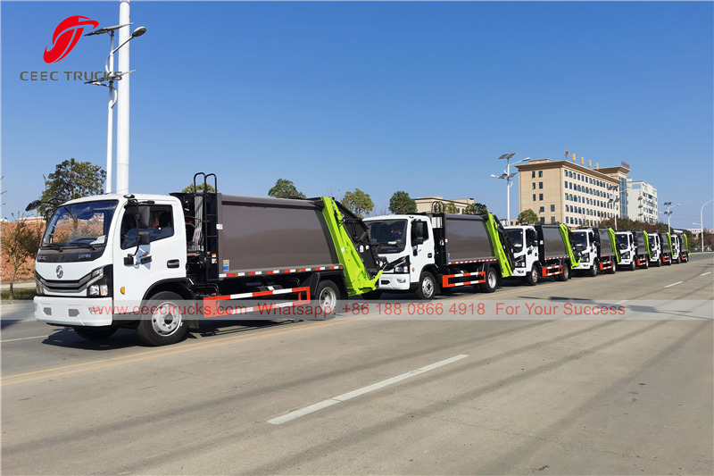 7 units Dongfeng garbage compactor trucks were delivered