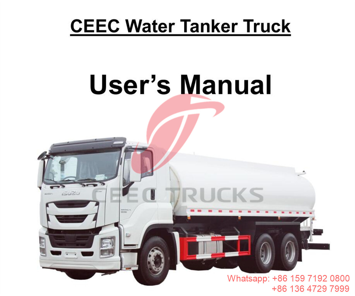 AbuDahbi--ISUZU GIGA 20000Liters water truck manual