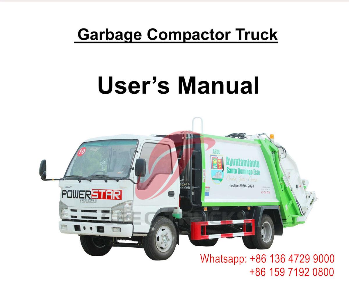Cambodia--ISUZU 6cbm Garbage Compactor Truck User's Manual