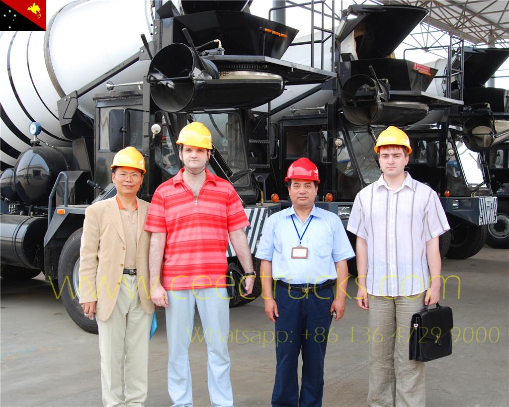 Papua New Guinea Client Visit CEEC factory purchasing Mixer Trucks 