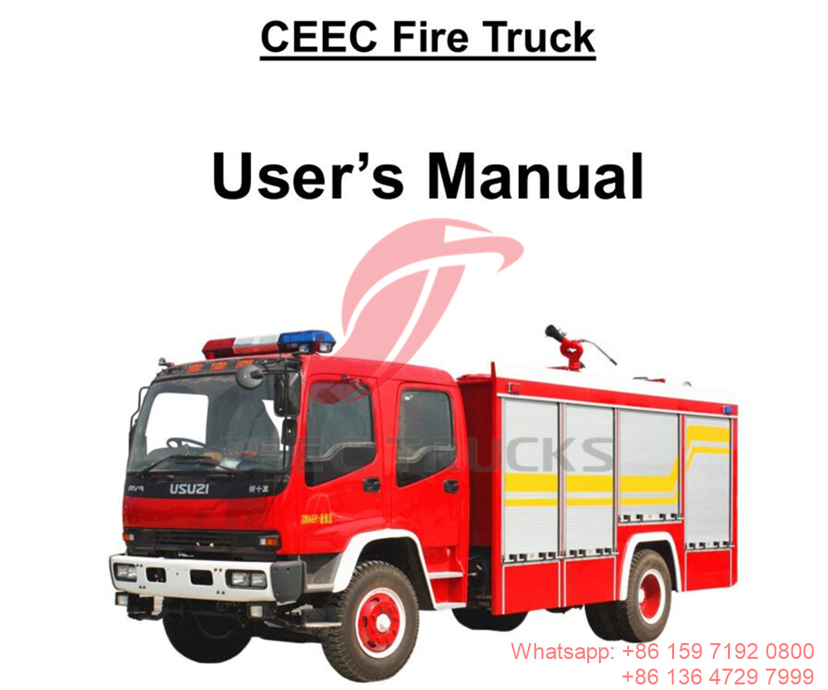 Ameria--ISUZU 5000L Water & Foam fire truck manual