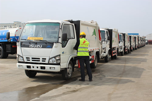 10 units ISUZU Garbage Compactor Truck export Myanmar Yangon