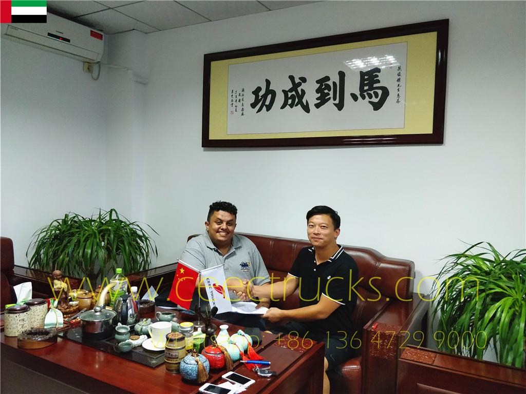 Dubai customer visiting CEEC for firefighting truck inspection