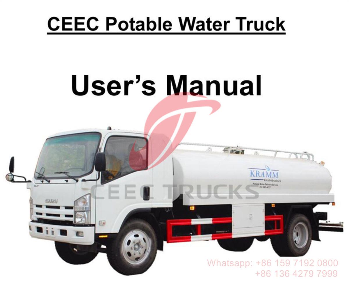 Antigua and Barbuda--ISUZU 9000Liters Drinker Water Bowser manual