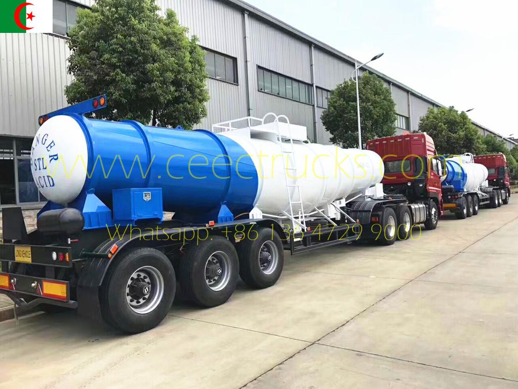 Algeria customer buy 10 units Acid semitrailer from CEEC TRUCKS