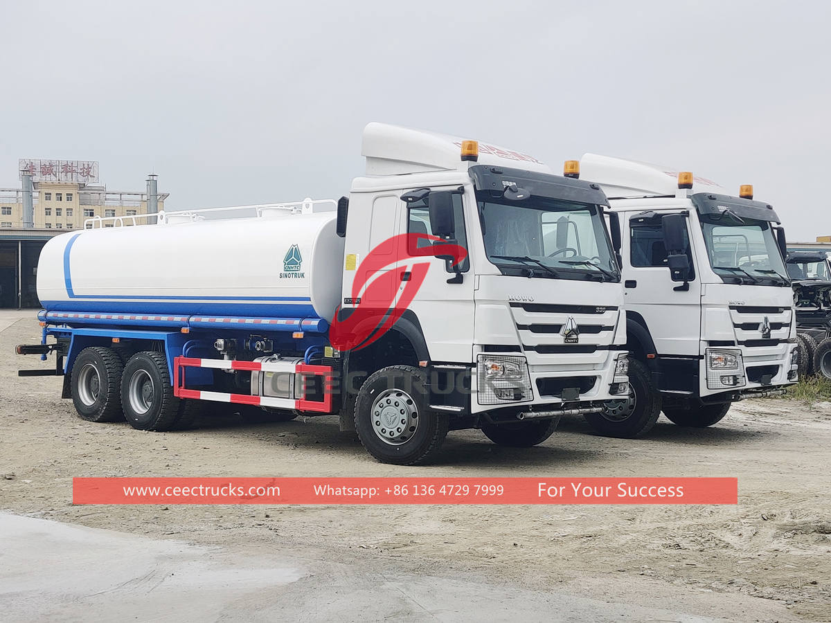 Mali -  2 units HOWO 18000 liters water bowser were exported