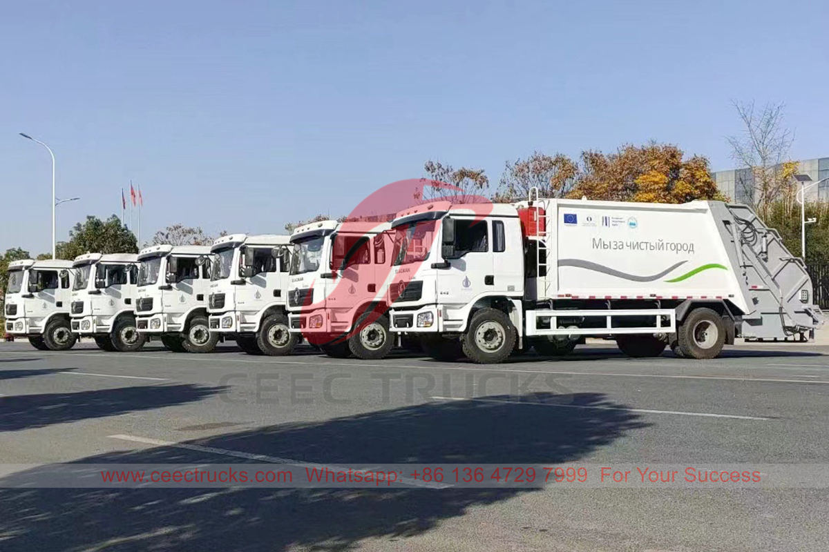 Kyrgyzstan - 6 units Shacman garbage compactor trucks were exported by CEEC TRUCKS