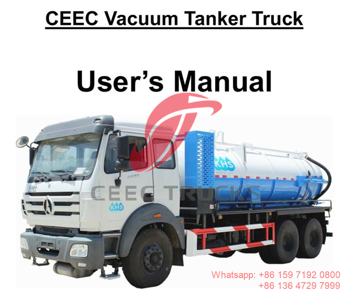 Mongolia--BEIBEN 2530 vacuum tanker truck 10CBM manual