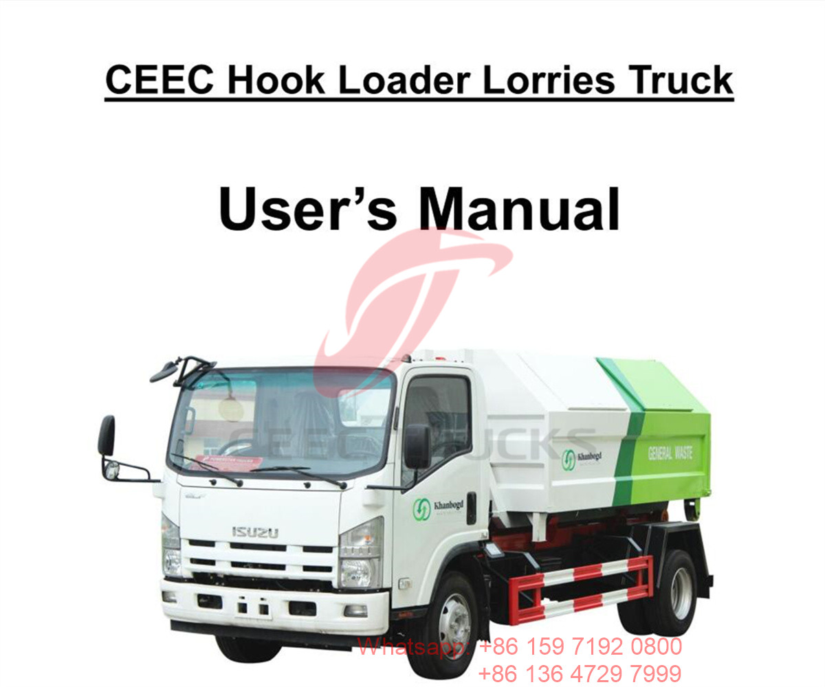 Mongolia--ISUZU 8CBM hook loader lorries truck Manual