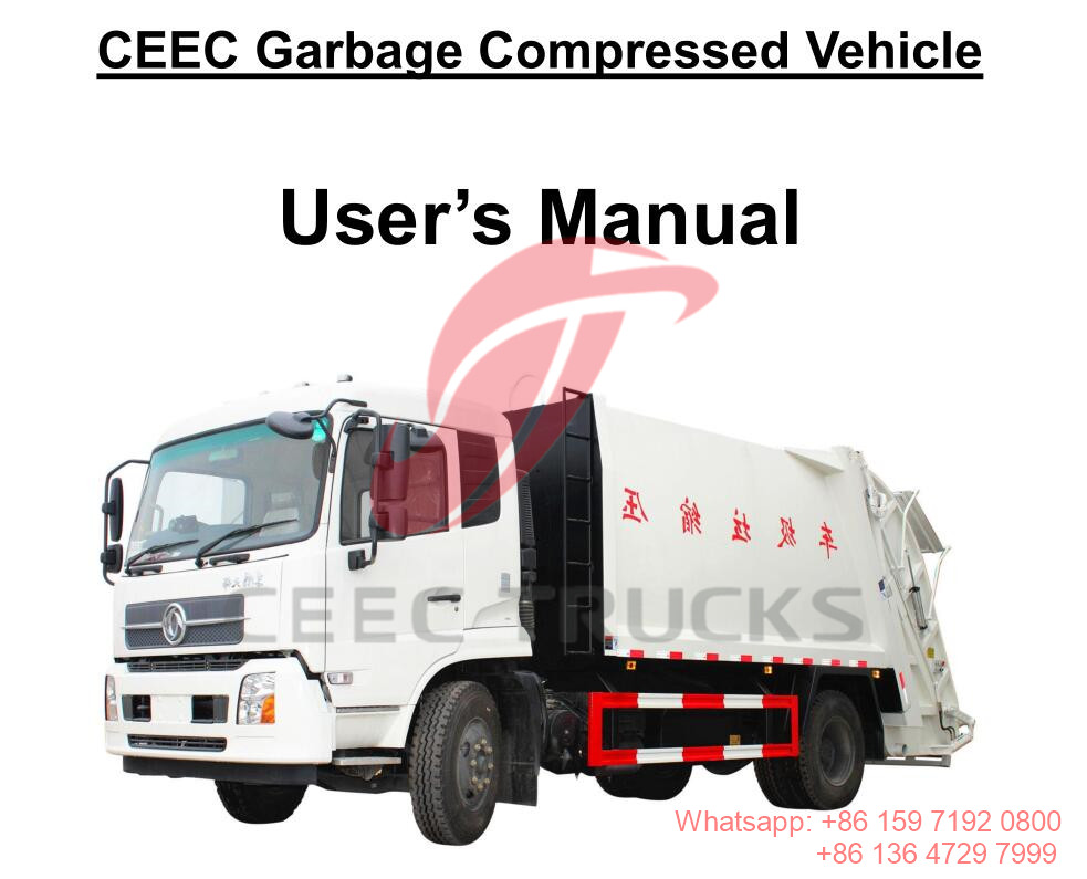 Vietnam--DONGFENG 12CBM garbage compactor truck manual