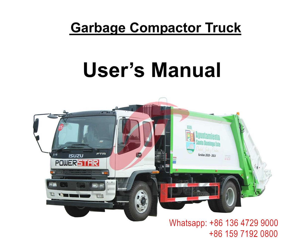 Myanmar--ISUZU FTR / FVR 16cbm compressed garbage truck Manual