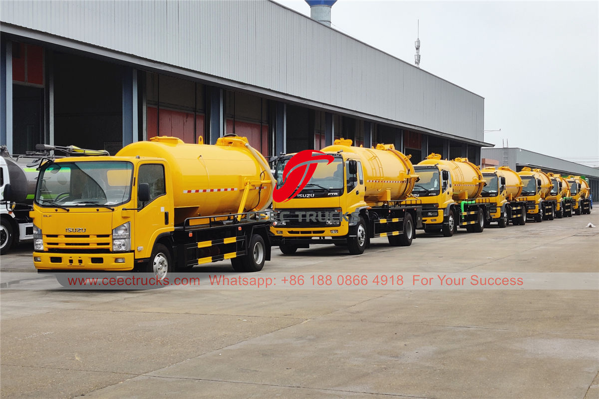 7 units ISUZU vacuum trucks were delivered to Philippines