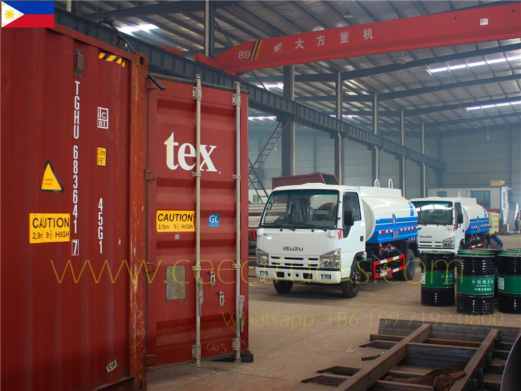 Phillippine Customer purchase 4 units ISUZU 5m³ Water Bowser