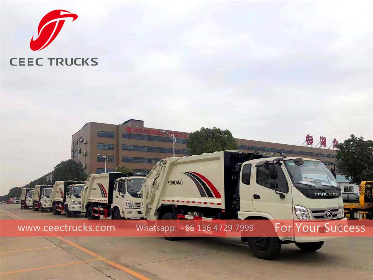 Ethopia - 10 units foton garbage compactor truck for exporting