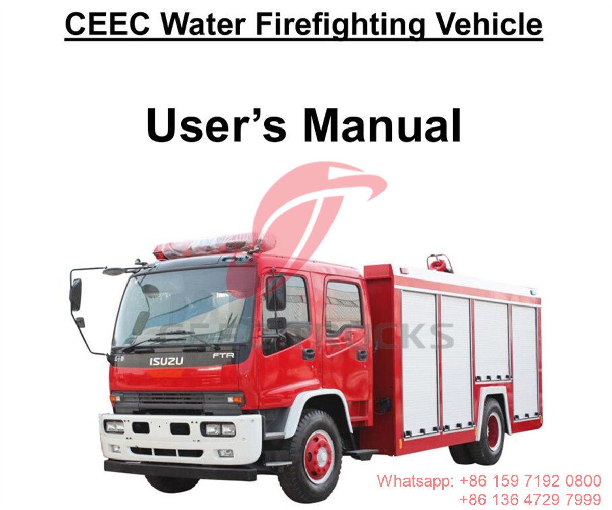 Ameria--ISUZU FVR 5CBM Water & Foam fire fighting truck manual