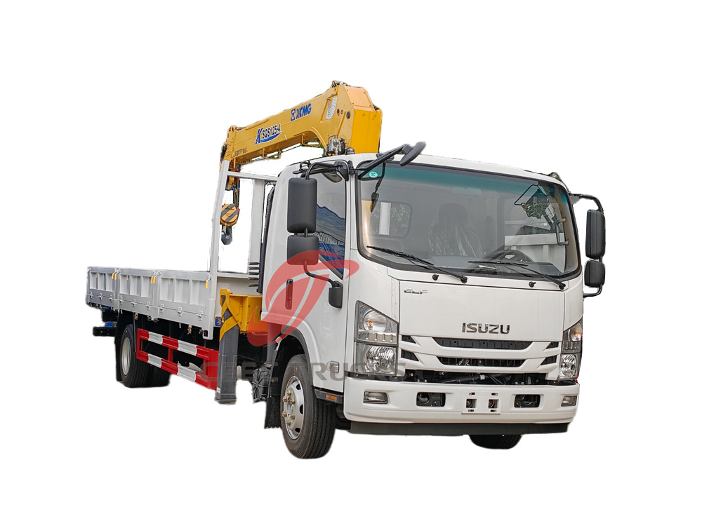 Isuzu NPR 5T boom crane truck