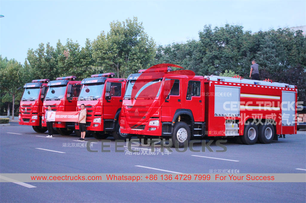 Ethiopia - 4 units HOWO 6×4 fire truck exported