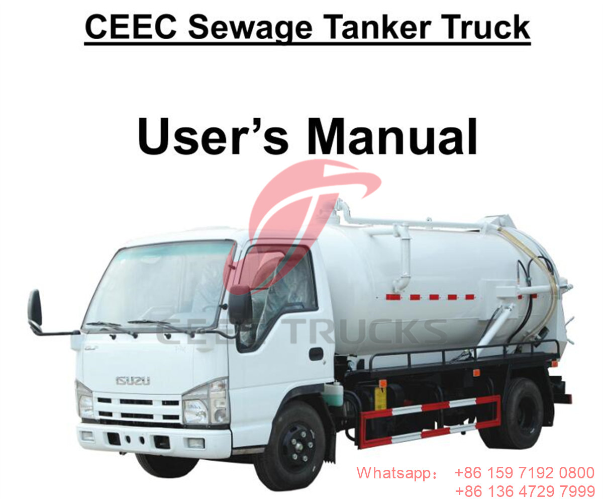 Philippines--ISUZU 4000L vacuum sewage tanker truck manual
