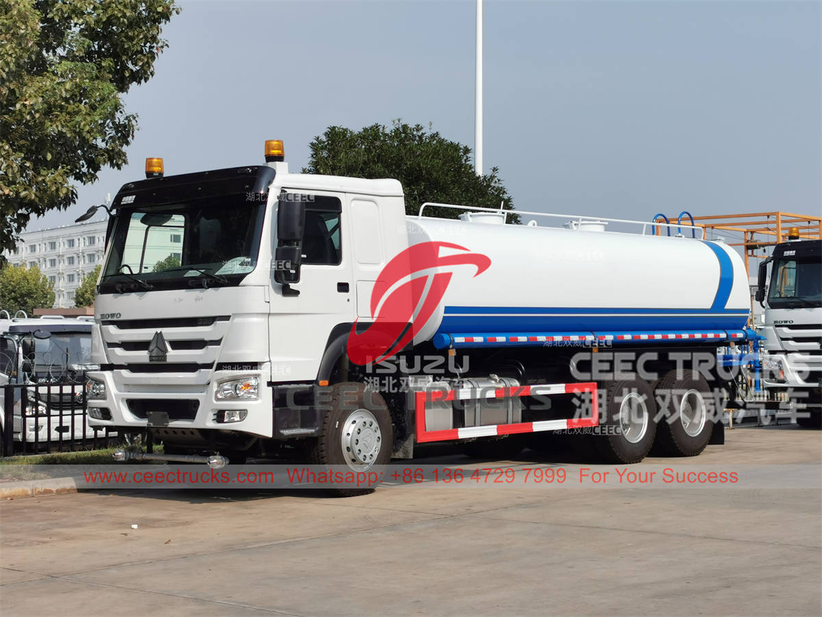 Congo - 2 units HOWO 20000 liters water bowser exported to Congo