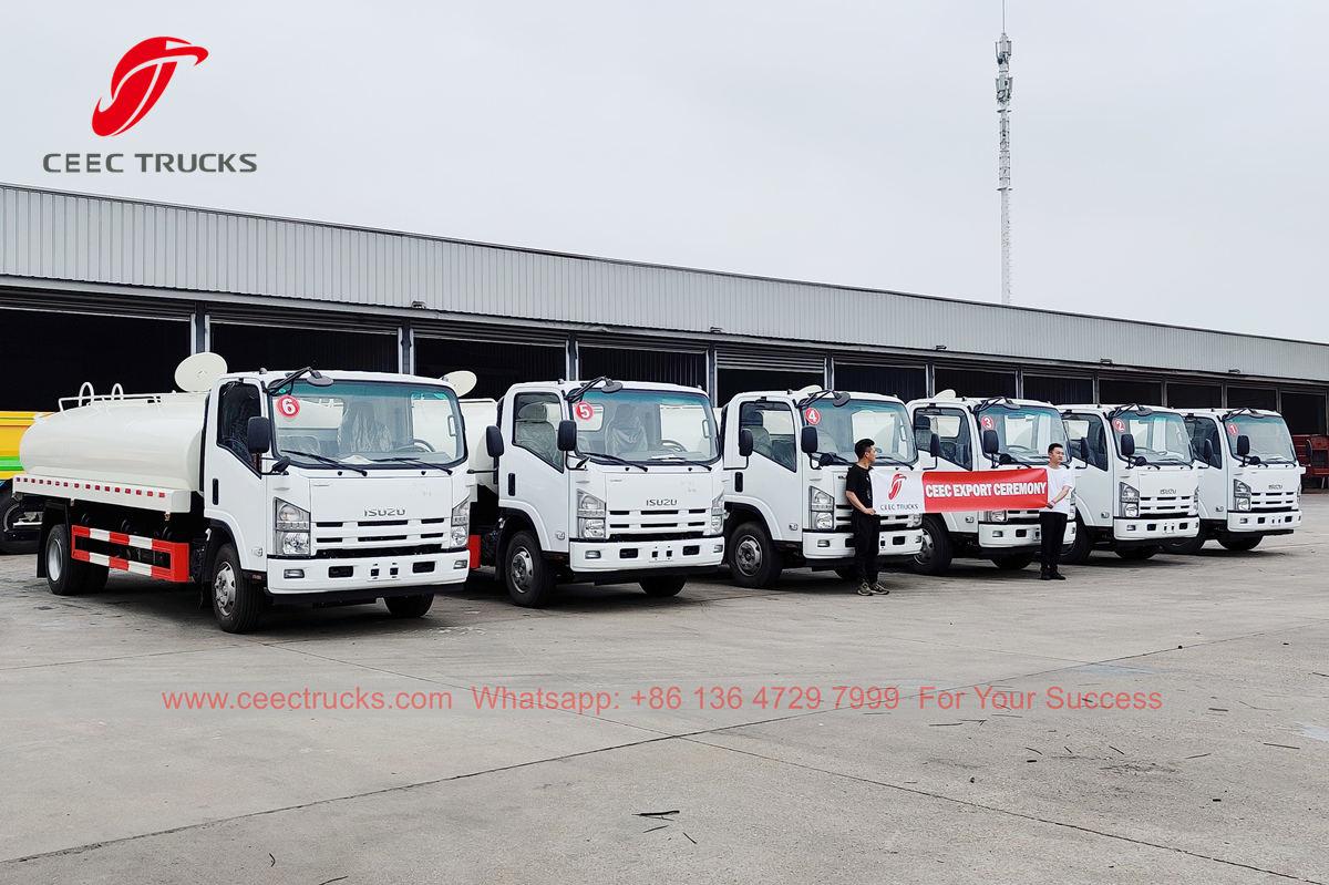 Gambia -6 units ISUZU stainless steel water tank trucks were exported